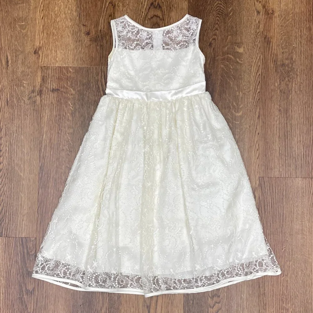 Girls' Sleeveless Lace Layered‎ Dress | Size 6X
